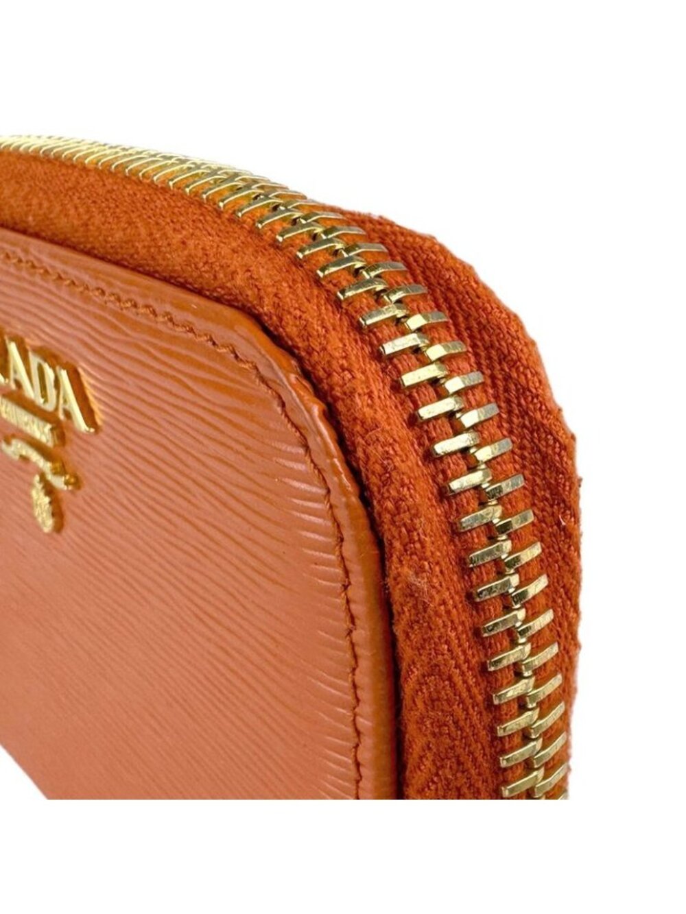 Prada Coin Case Coin Purse Orange - Picture 7 of 10